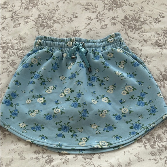 Altar'd State Dresses & Skirts - Altar'd State Blue Floral Mini Skirt